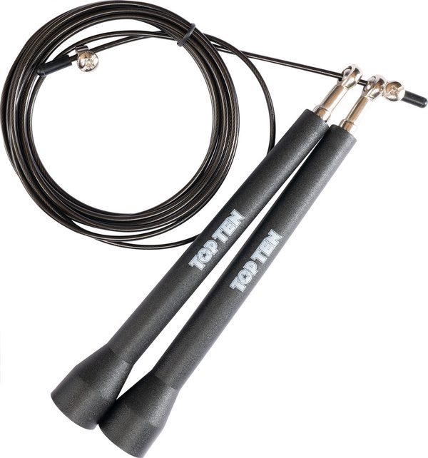 Jump rope “CardioSpin” - black, cable rope