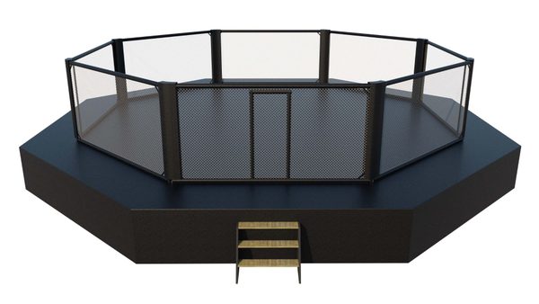 MMA Cage with sidewalk
