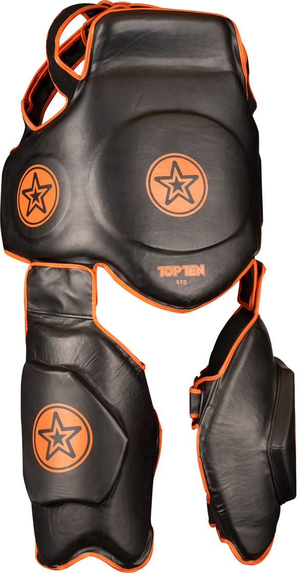 Kicking shield “Bodyguard Xtra” - black-orange, body protection set